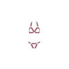 Soutien-gorge ouvert et string rouge à larges bandes sexy 